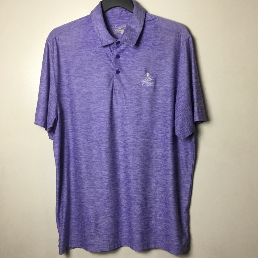 Under Armour Heather Purple Golf Polo. XLTall